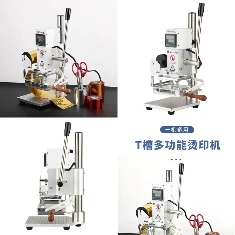 for WTONG WT-90TSL Small Manual DIY Movable Type Copper Mold Hot Stamping Machine for Logo Trademark on Leather PU Paper