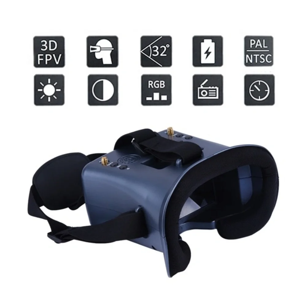 

4.3 Inch FPV Goggles,5.8GHz 40ch Receiver,With DVR Auto-searching Race Band,Dual Antenna ,Built in Battery,For FPV Racing Drones