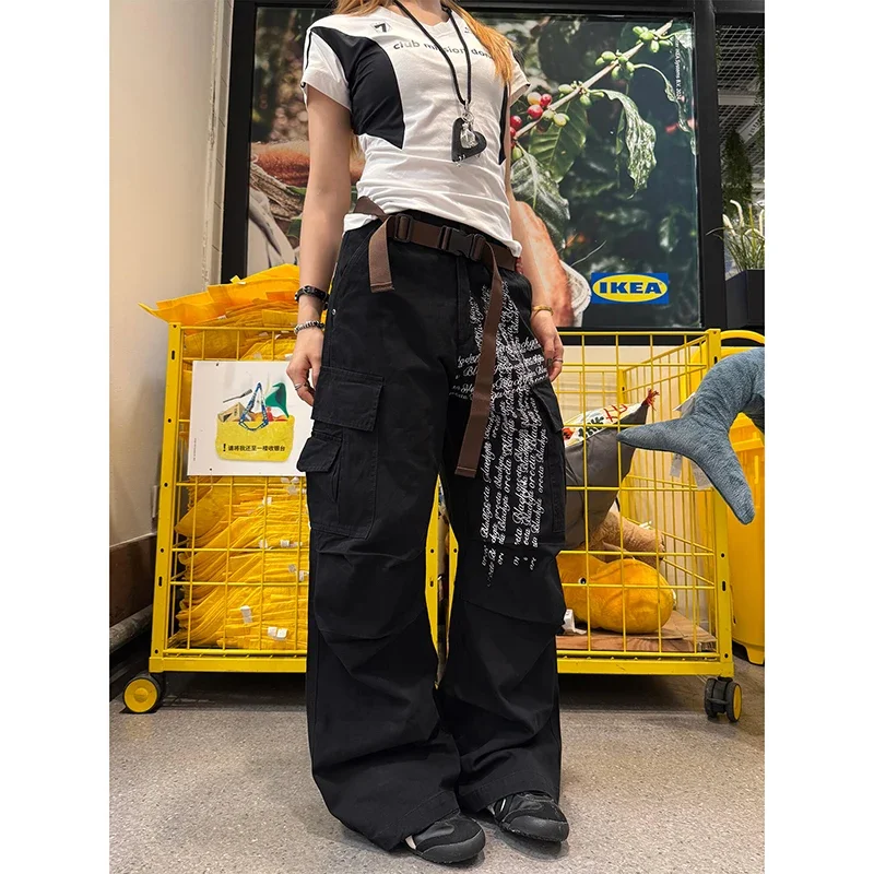 

Women 2025 Vintage Burgundy Jeans High Waist Y2K Designed American Style Streetwear Denim Pants Casual Female 90S Trousers