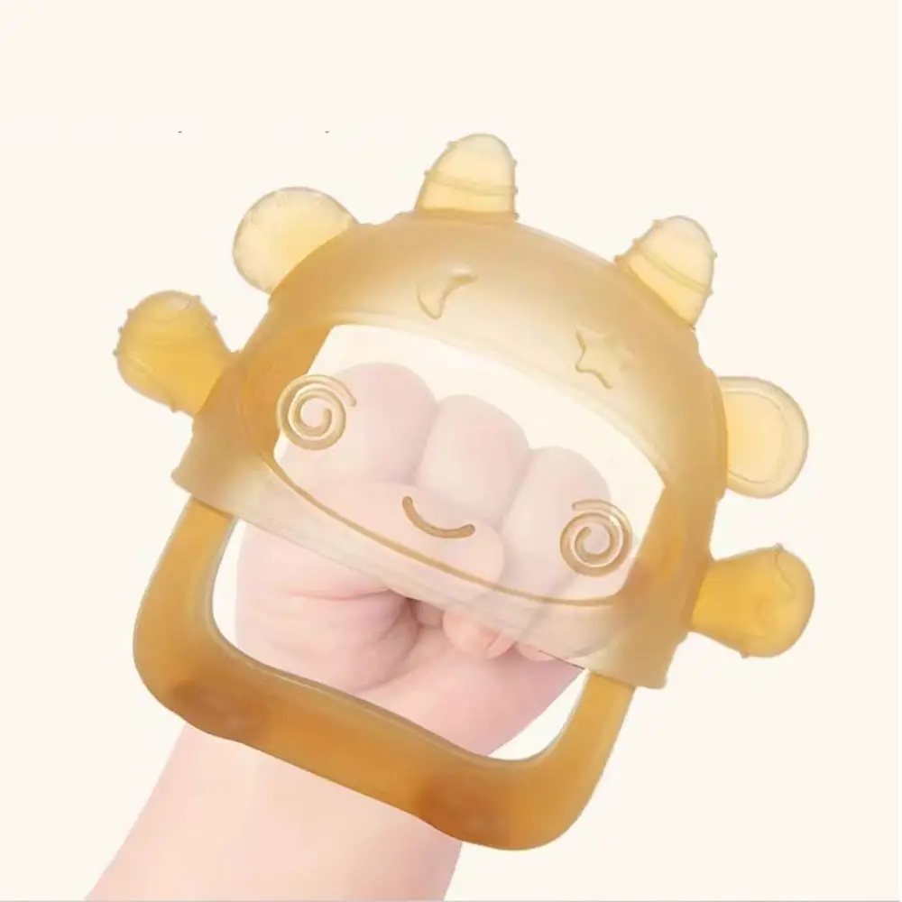 Anti-eating Hand Baby Silicone Teether Silicone Food Grade Child Finger Guard Bear Shape Soft Baby Teething Toys Care Product