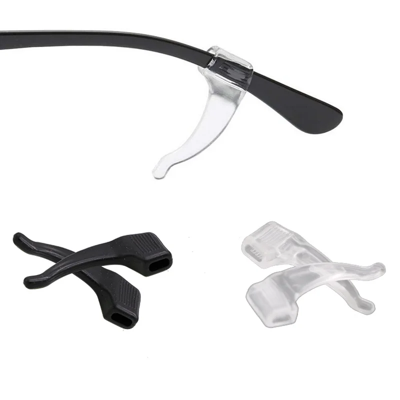 2-40 stücke transparente Silikon Anti-Rutsch-Brille Ohr haken runde Halter Halter elastische Brille Ohr haken Brillen Zubehör