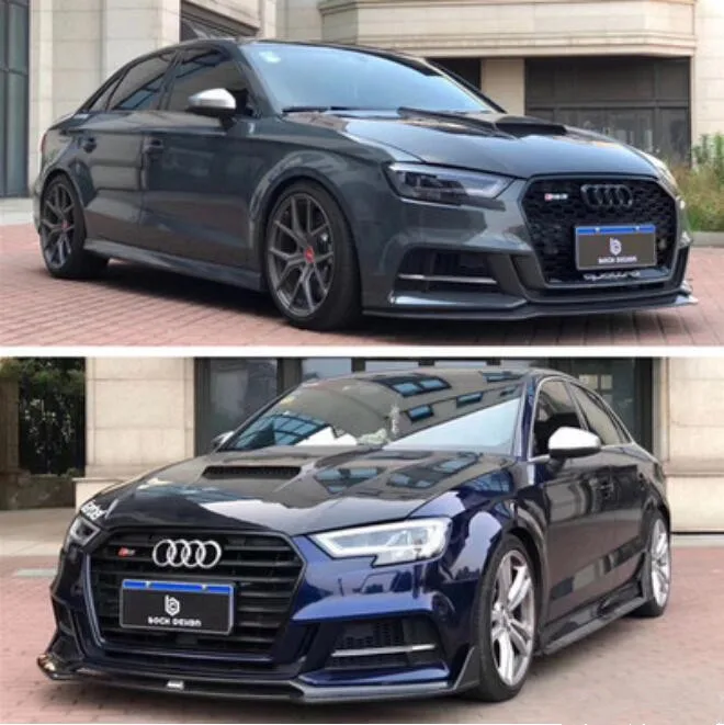 Real Carbon Fiber Car Front Bumper Lip Splitter Diffuser Lip Spoiler For Audi A3 S-line S3 RS3 2017 2018 2019 2020