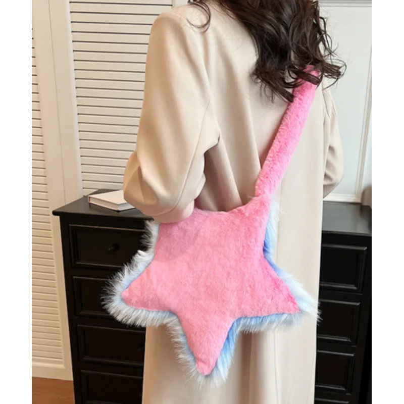 Shoulder Pointed Star Five Plush Bag Popular Crossbody Women's Handbags For Women Casual High-Quality Messenger Versatile Luxury