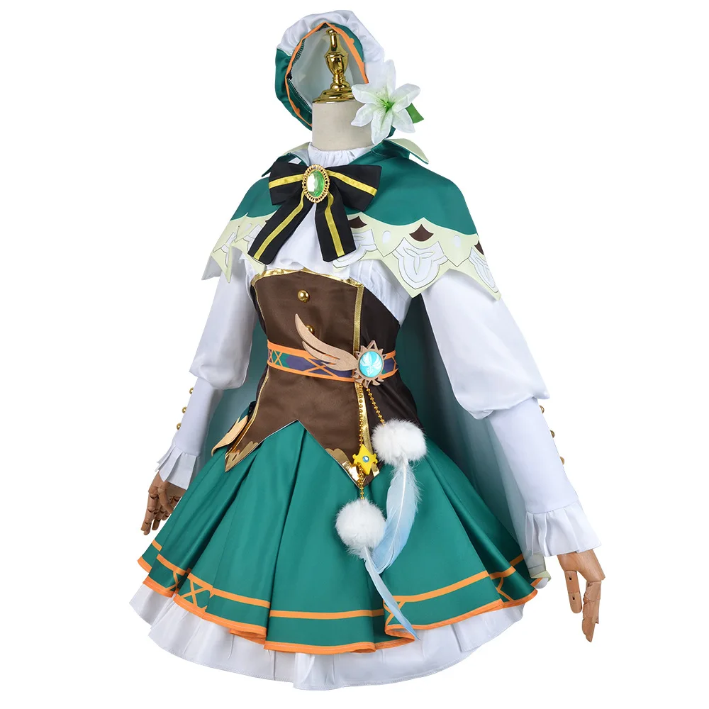 Genshin Impact Wendi cos suit Wendi Tongren women's cute skirt cosplay anime Fengshen Babatos game suit