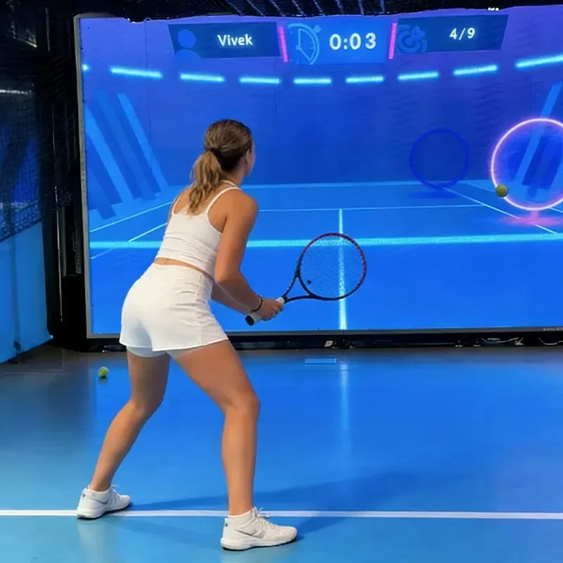 AR Indoor Simulated Tennis Interactive Projection Augmented Reality Game Digital Sports Training Equipment for Shopping Mall