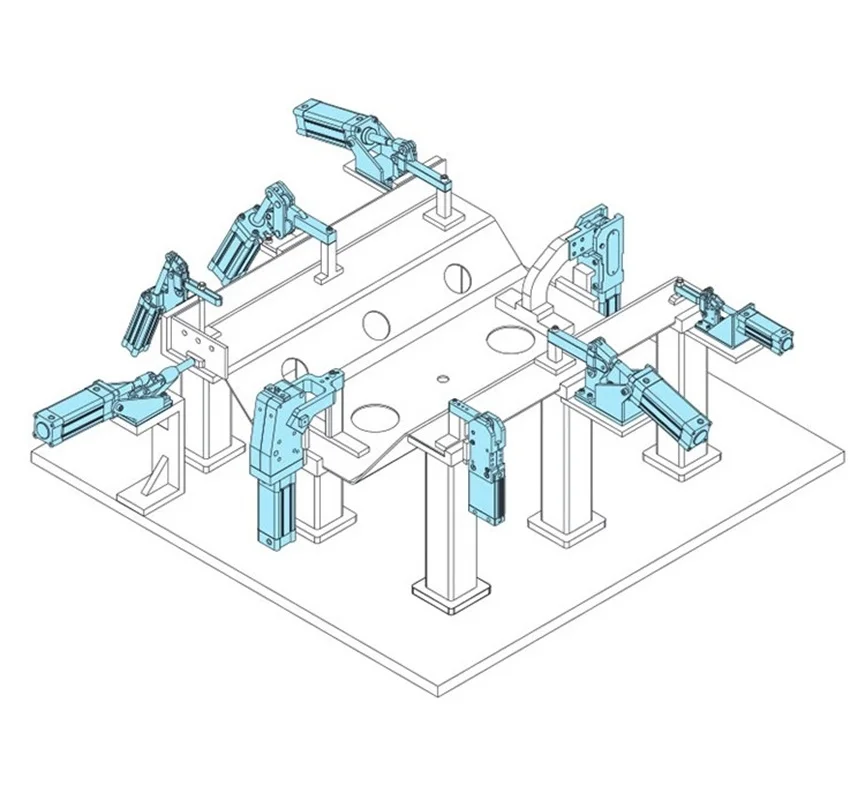 1Pc Pneumatic Hold Down Toggle Clamp Adjustable