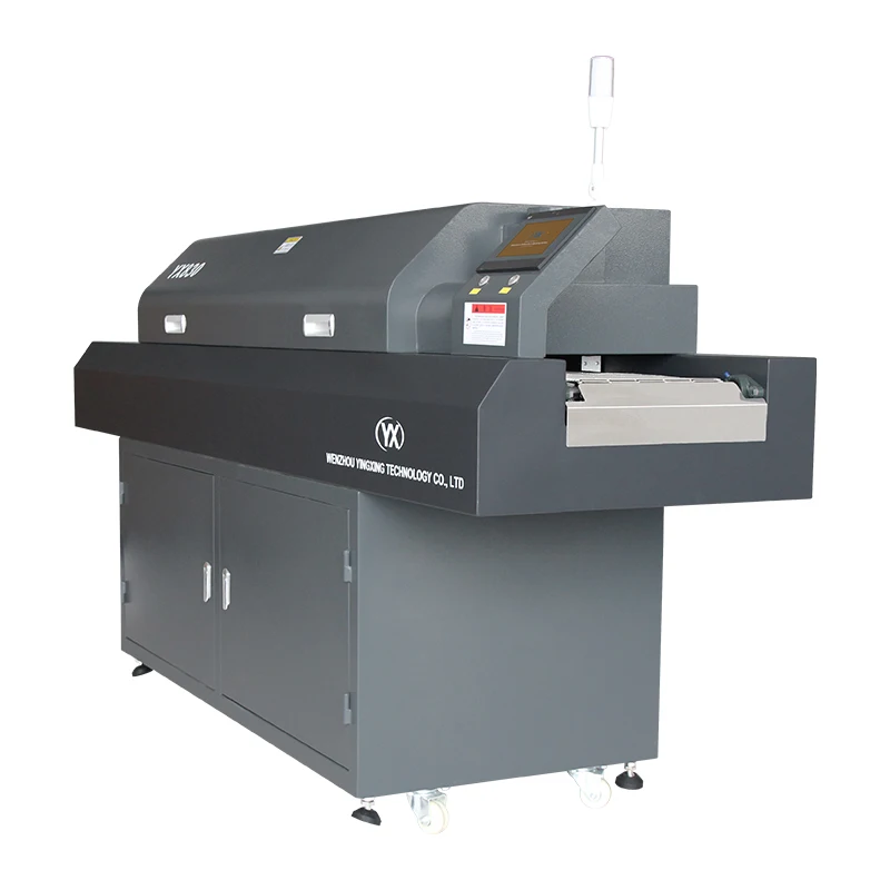 Hot Wind Reflow Oven Machine YX830 with up 4 Down 4 Heating Zone Pick and Place Assembly Line