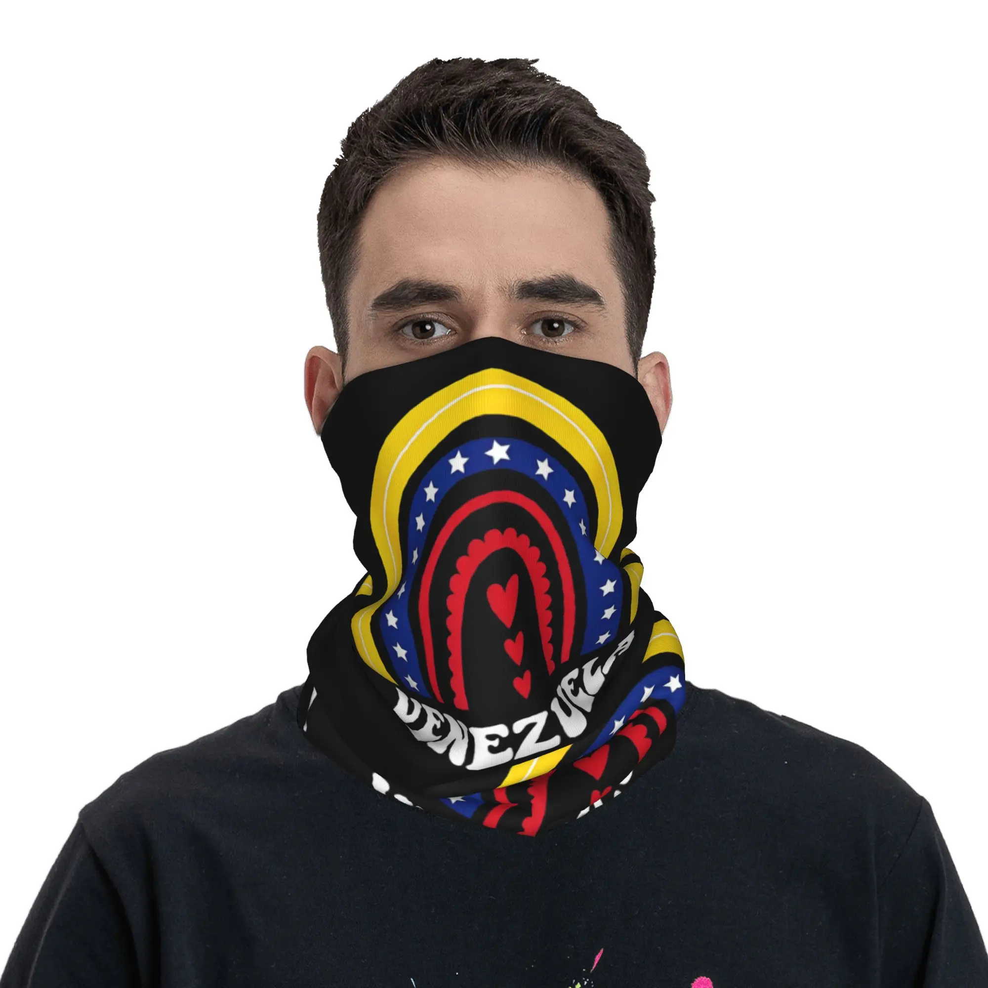 Venezuela Venezuelan Flag Bandana Neck Gaiter Printed  Balaclavas Wrap Scarf Warm Cycling Fishing Unisex Adult Washable