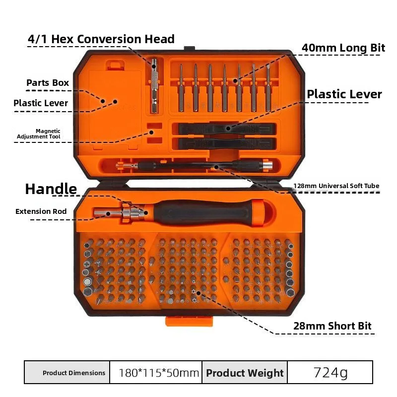 Precision Screwdriver Set 152-in- 148-in- Magnetic Screwdrivers Home Digital Repair Tool Kit Chrome Vanadium Steel Material