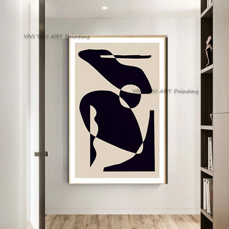 

The High Quality Hand Made Black Oil Painting On Canvas Colorful Picture For Living Room Home Decoration Brush Simple Wall Art