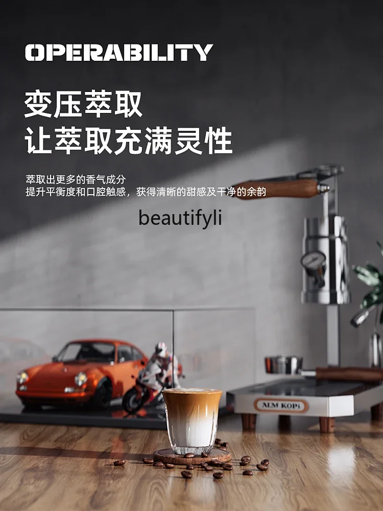 

Hand Pressure Trolley Coffee Machine Household Portable Outdoor Italian Coffee Machine Concentrated Slot Machine