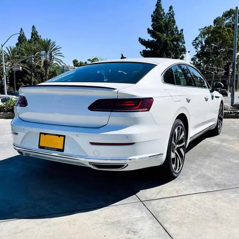 جناح سبويلر خلفي أسود لامع لسيارة Volkswagen VW Arteon CC 2019 2020 2021 2022 2023 أطقم سبويلر خلفية ضبط ABS