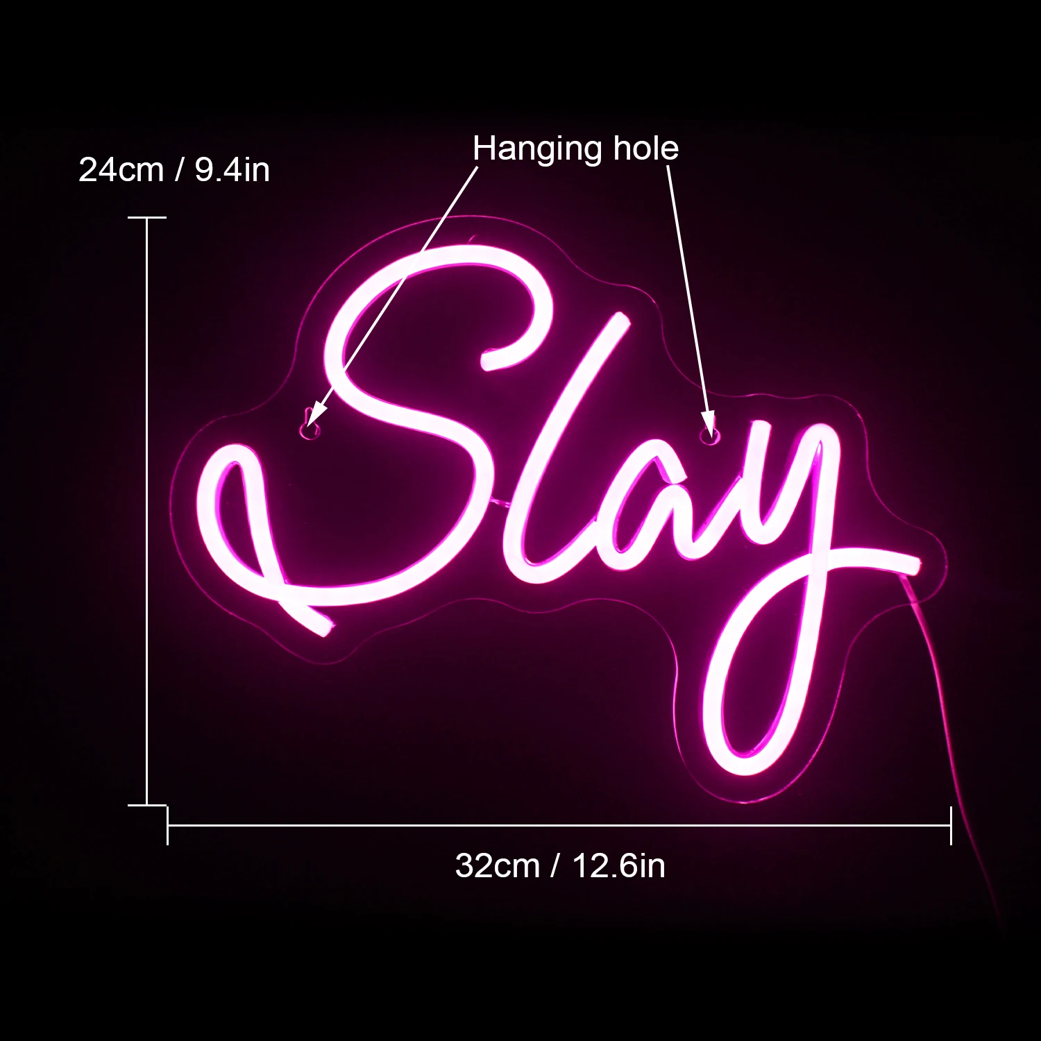 Slay Leucht reklame für Wand dekoration rosa LED Neonlicht für Schlafzimmer Zimmer Party Bar Mann Höhle Dekor rosa Spielzimmer Leucht reklame USB