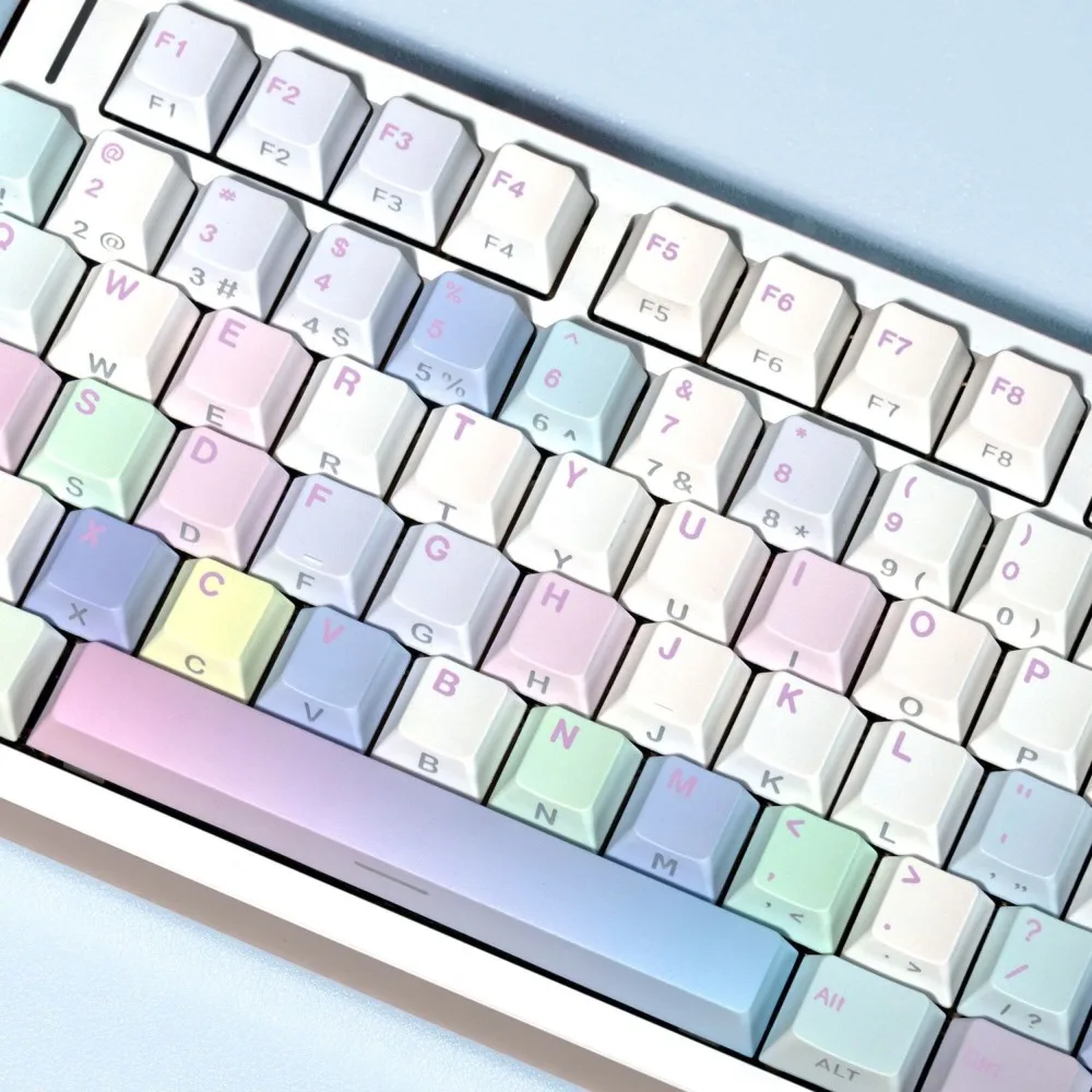 130 Keys Bubble Keycaps Cherry Height Pbt Sublimation Mechanical Keyboard Keycaps Korean German French Minor Languages
