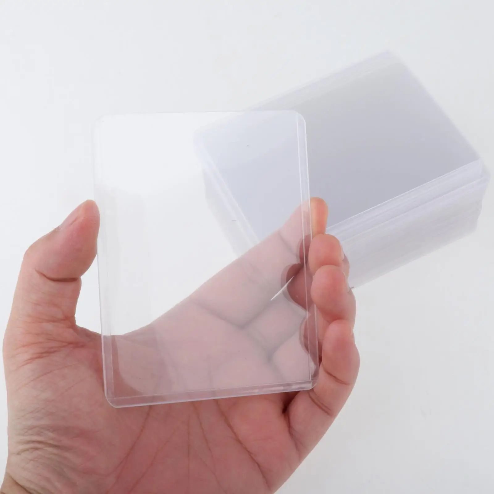 25 Pieces Clear Card Sleeves Visible Gathering Cards Lightweight Portable Card