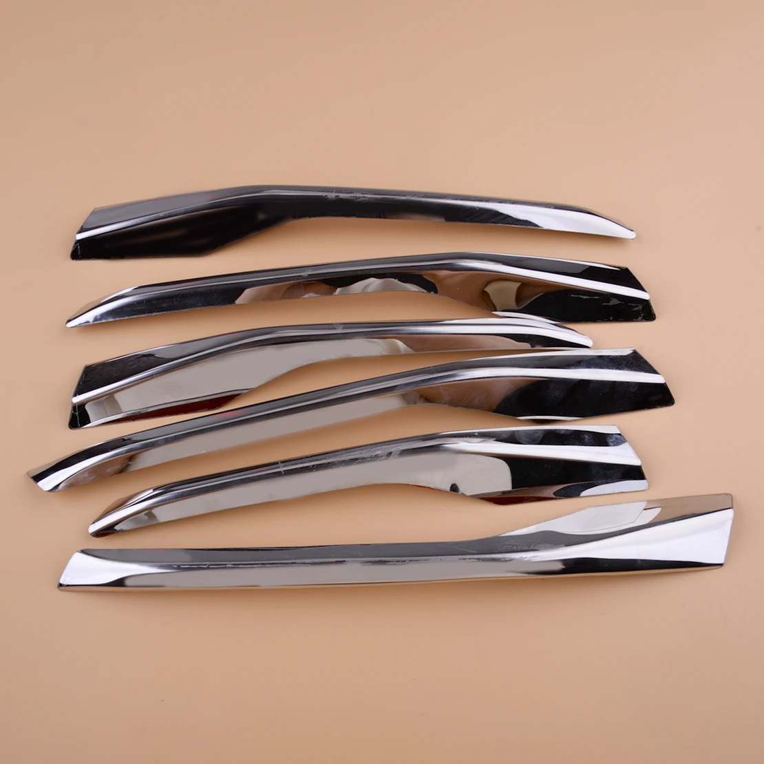 

6pcs Front Bumper Fog Light Bottom Strip Cover Silver Stainless Steel Fit for Cadillac XT5 2016 2017 2018 2019 2020 2021 2022