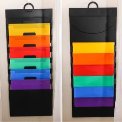 Over The Door File 6 Large Pocket Hanging File Folder for Home Office