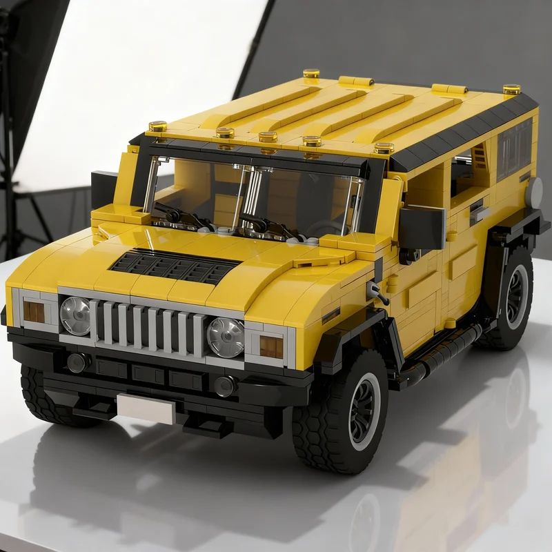 

1402 детали MOC 1 Hummer Creator Expert: Конструктор для сборки, идеи для подарков на Рождество, развивающая игрушка DIY