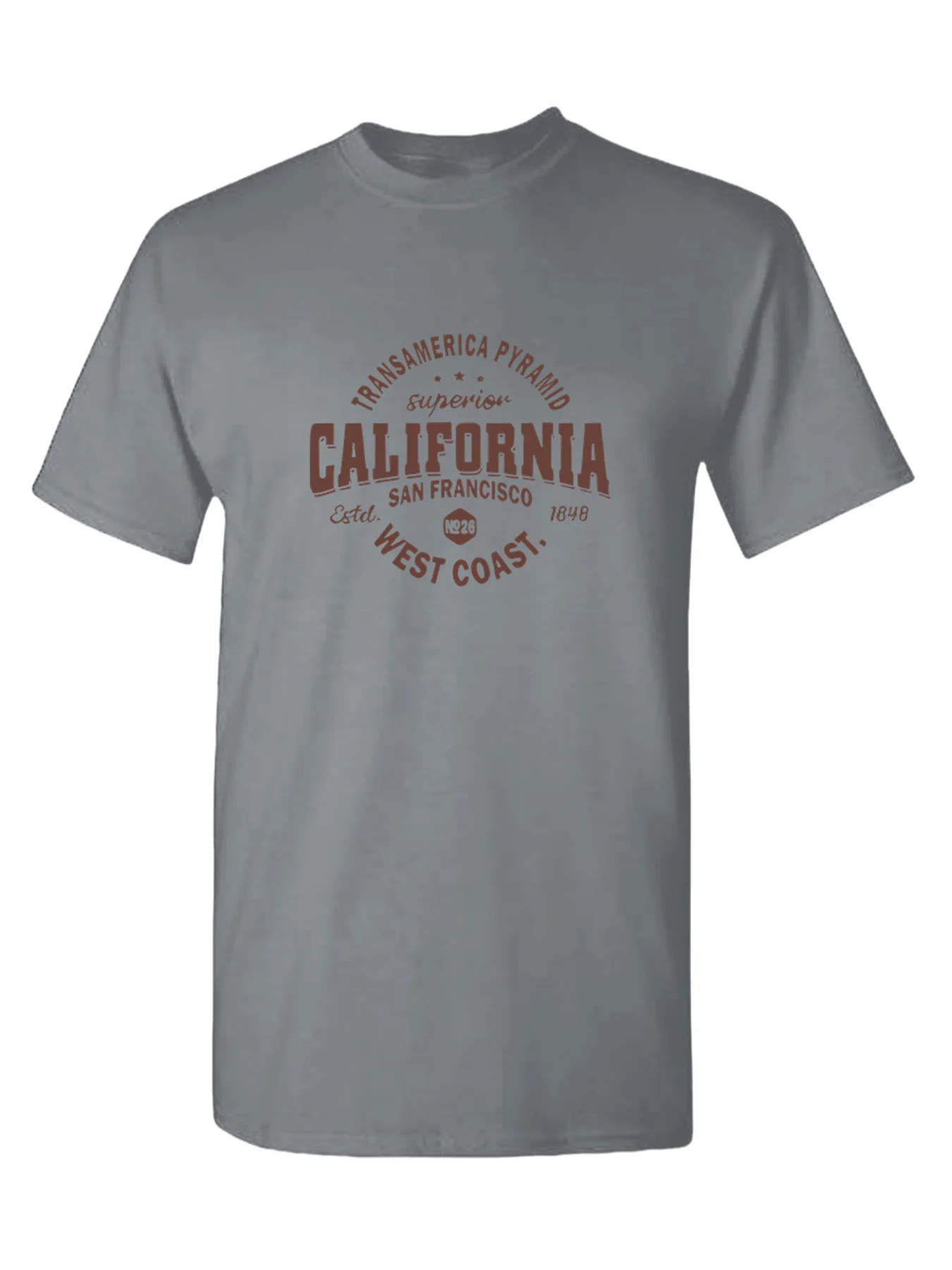

Gym Essential Men's Breathable Tech Fabric EU Workout Top Quickly Do Polyester Outdoor Adventure Calofornia Slogan