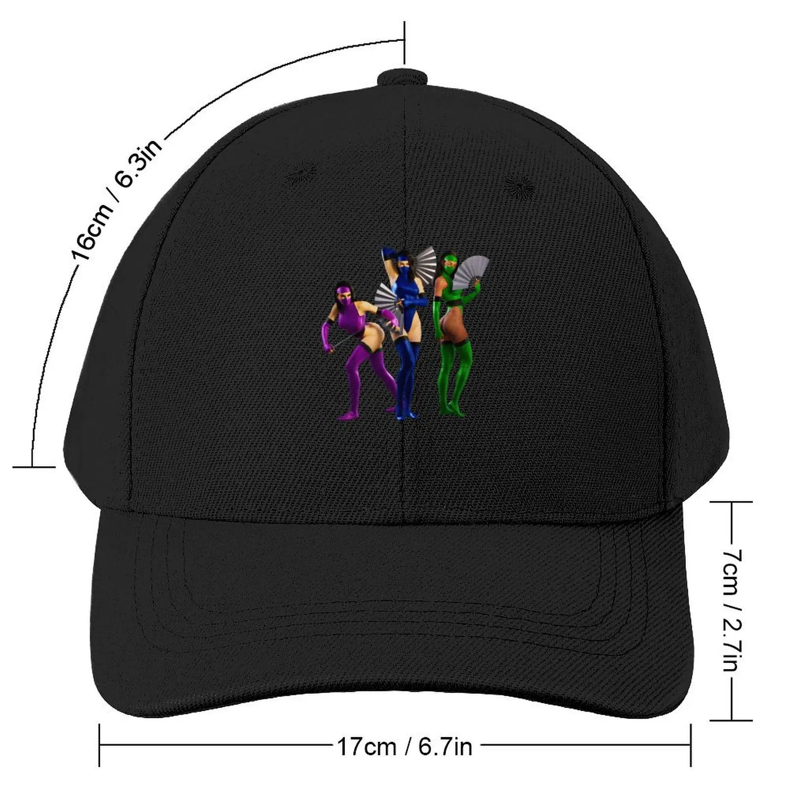 Kitana Mileena Jade MK 2 Girls Baseball Cap Icon Trucker Hat Beach Outing Sunhat Women's 2024 Men's