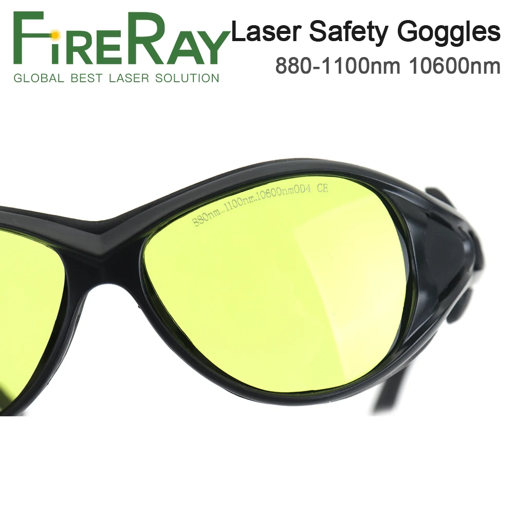 FireRay Laser Safety Goggles 880-1100nm 10600nm OD4+ Shield Protective Glasses Protection Eyewear