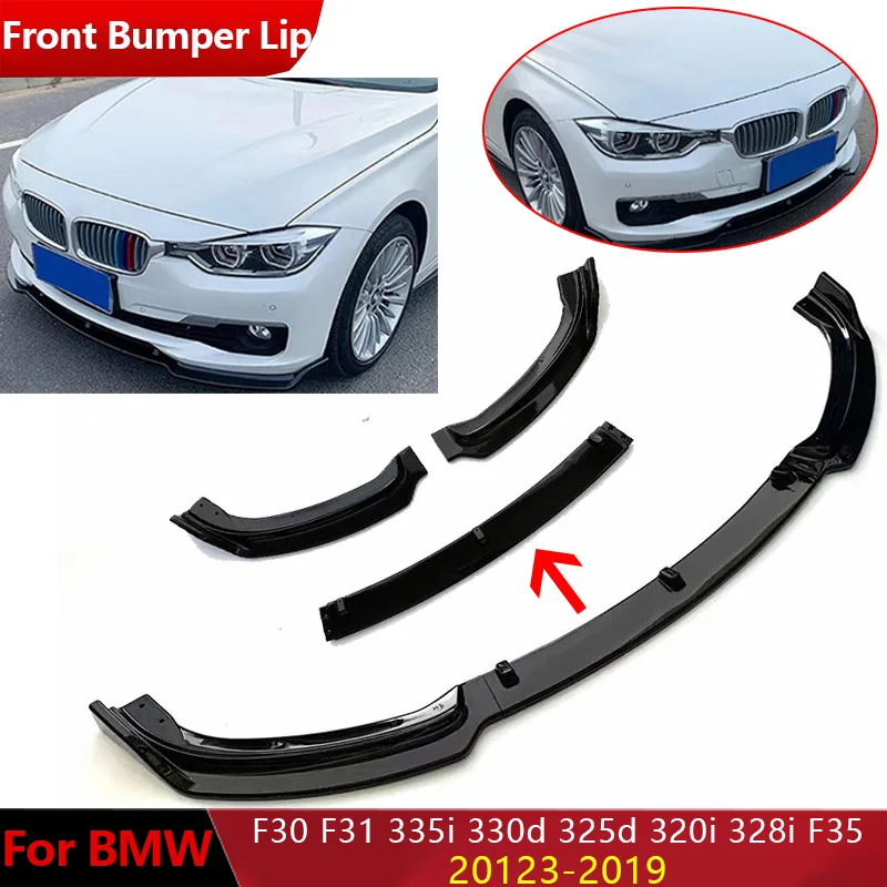 

2012-2019 for BMW F30 F31 335i 330d 325d 320i 328i F35 Front Bumper Lip Spoiler Splitter Surround Blade Guard Protector Body Kit