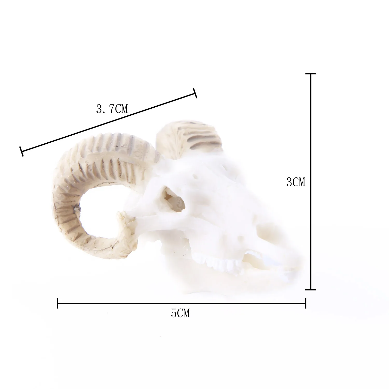 Skull Figurine Resin Goat Skull Miniature Aquarium Decoration Ornament Fish Tank Reptile House Micro Landscape Decorations