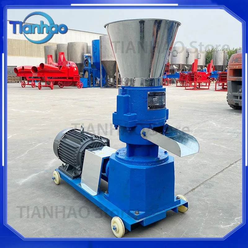 Pellet Feed Machine for Poultry Farming Large Flat Die Livestock Feed Machine for Grass and Corn Feed