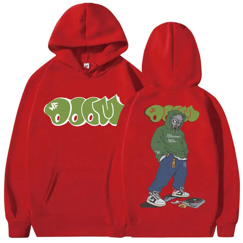 Rapper Mf Doom Graphic Print Hoodie Men Women Hip Hop Fleece Oversized Sweatshirt Male Fashion Trend Hoodies Men's Streetwea view 4
