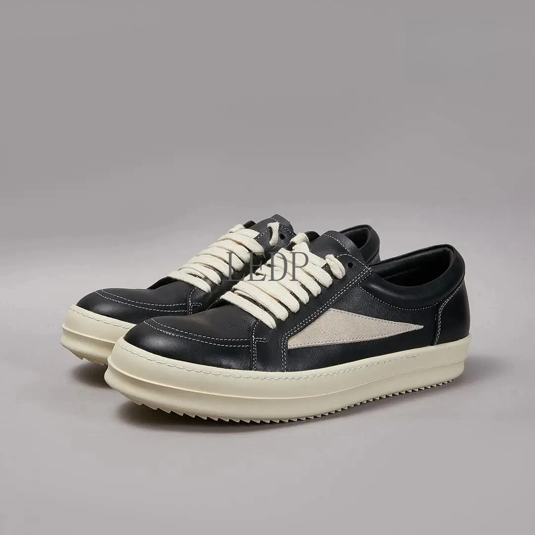 

Brand Luxury Casual Black Leather Shoes For Men Fashion High Quality Shoe For Women Classic Genuine Leather Designer Sneakers