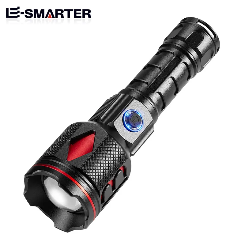 Zoom Impermeável Mini Lanterna LED, 3 Modos de Luz, Lanterna, Construído Em Bateria, Luz para Camping, Pesca, Caminhadas