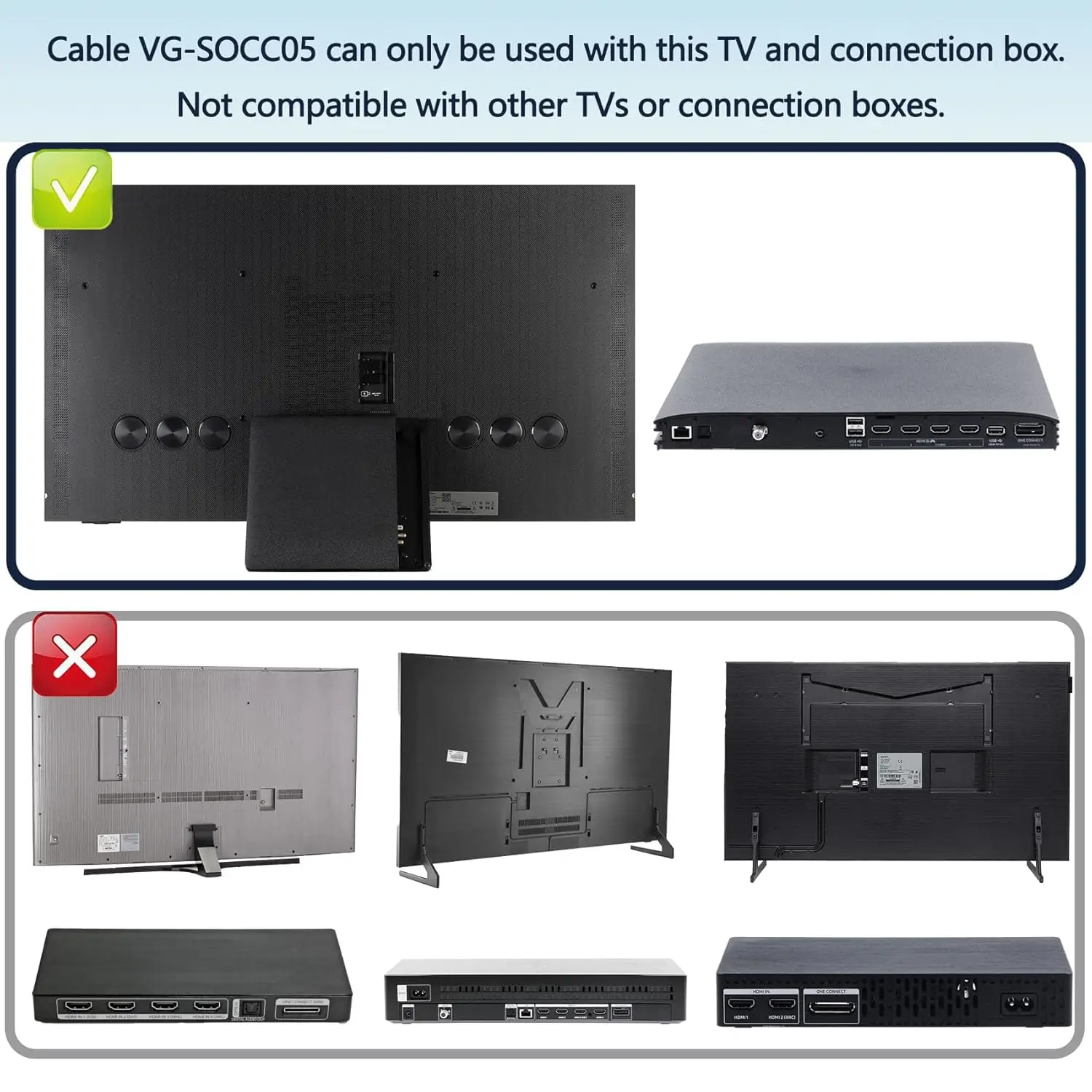 Совершенно новый VG-SOCC05 5M невидимый один соединительный кабель для Samsung 55 ''65''77'' QN55S95DAF QN65S95DAF QN77S95DAF QN65S95FAF