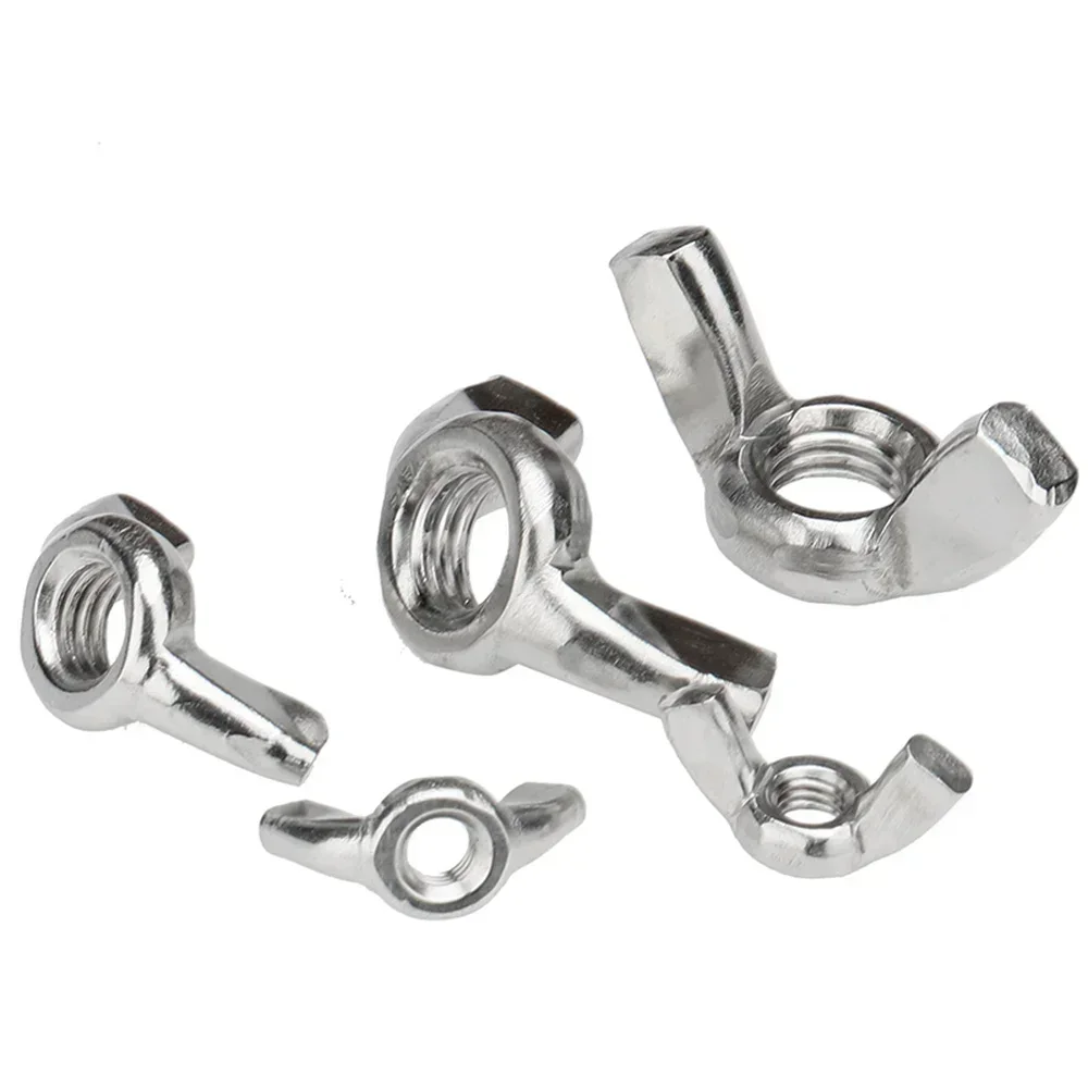 5pcs M3 M4 M5 M6 M8 Wing Nut Din 315 304 Stainless Steel Hand Tighten  Butterfly