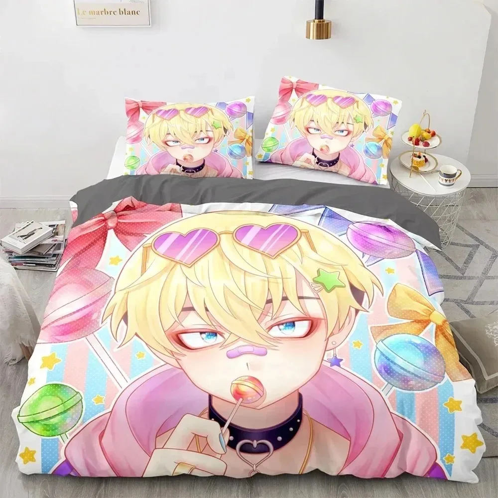 

Anime Tokyo Avengers Manjiro Sano Bedding Set Boys Girls Twin Queen Size Duvet Cover Pillowcase Bed Fashion Home Textileextile