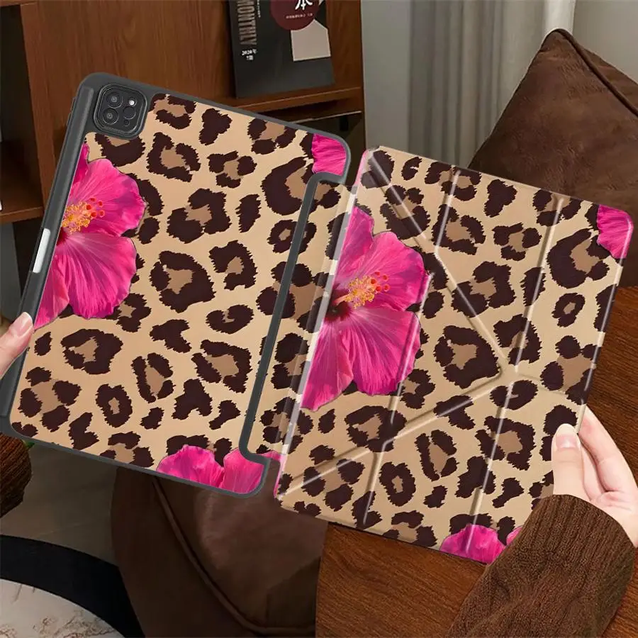 capa-protetora-para-tablet-com-estampa-de-leopardo-e-flores-para-ipad-mini-6-7-air-4-5-m3-m2-m4-11-polegadas-pro-11ª-10ª-9ª-8ª-7ª-129-polegadas-pro
