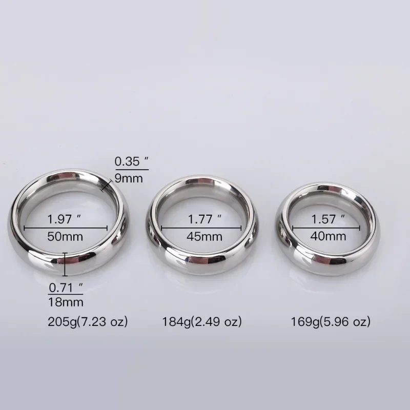 جديد 1 قطعة معدنية حميمة الفولاذ المقاوم للصدأ الانتصاب ممارسة تأخير خاتم الديك تأخير القذف حلقات القضيب لعبة الجنس للرجال