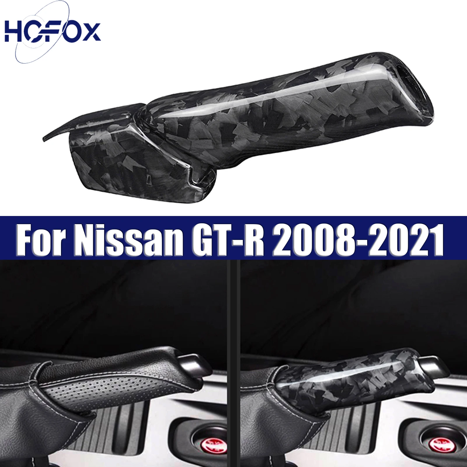 

For Nissan GT-R 2008-2021 Parking Brake Hand Brake Trim Real Forged Carbon Fiber