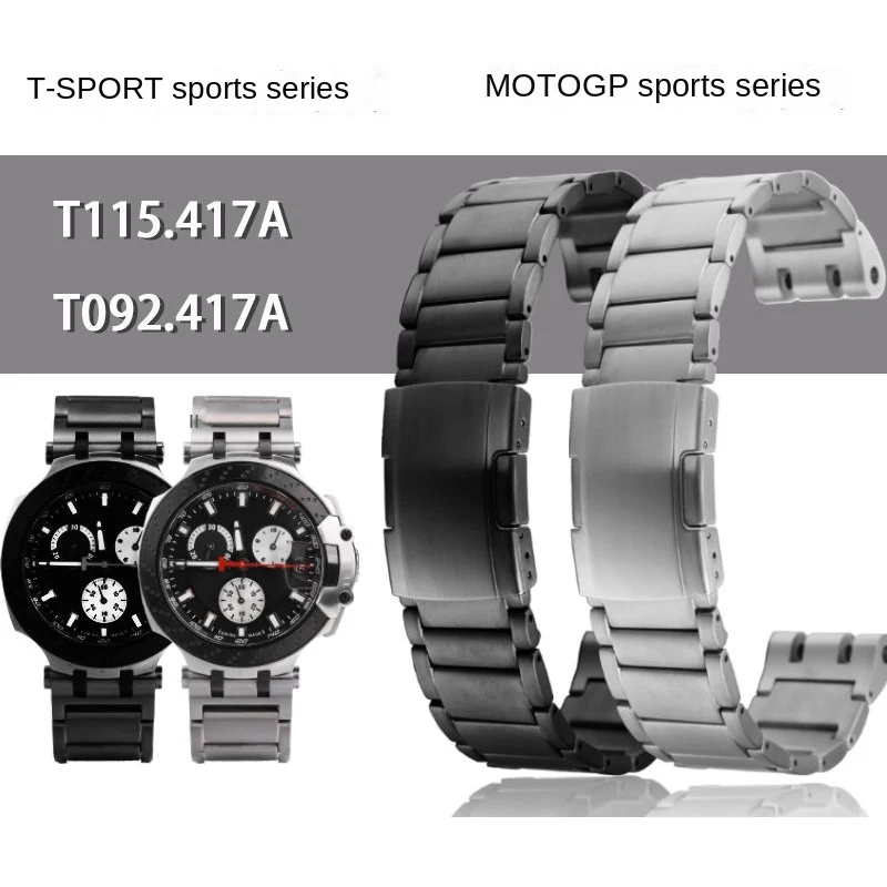 22mm High Quality Titanium alloy strap for Tissot T115.417 Racing Series T-Sport MotoGP T115 Series watch chain Watchband