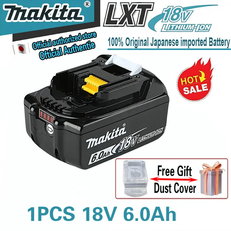 Original Makita 6Ah/5Ah/3Ah rechargeable battery 18650 lithium-ion battery suitable for Makita power tool BL1860 BL1830 LXT400