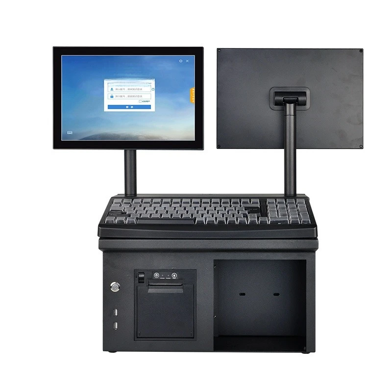 General merchandise supermarket convenience store double screen channel cash register all-in-one machine