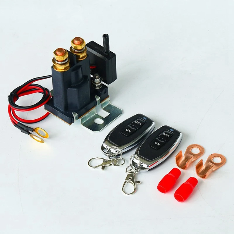 Remote Battery Disconnect Switch Upgraded Terminal Lugs 12V 500A For Car Truck RV Battery Switch Isolator With 2 Keys