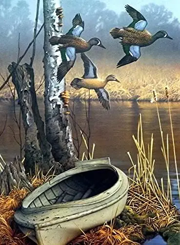 Adults Jigsaw Puzzle 500 Piece Wooden Adults Children Puzzles,Duck Hunting Art,Duck Fly Hunting Art,Waterfowl Hunting Art,W sign