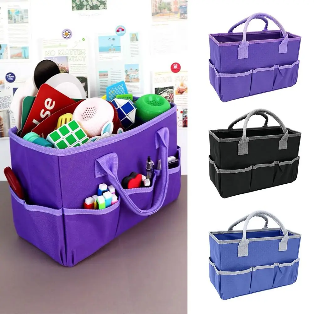 

New Large Capacity Craft Storage Tote Bag Multi-function with Multiple Pockets Sewing Bag Oxford Fabric Shopping Bag