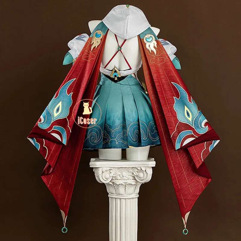 

asdh8@Honkai Star Rail Yunli Cosplay Costume Wig Dress Uniform Earrings Headwear Rings Huaiyan Xianzhou Zhuming Halloween Party