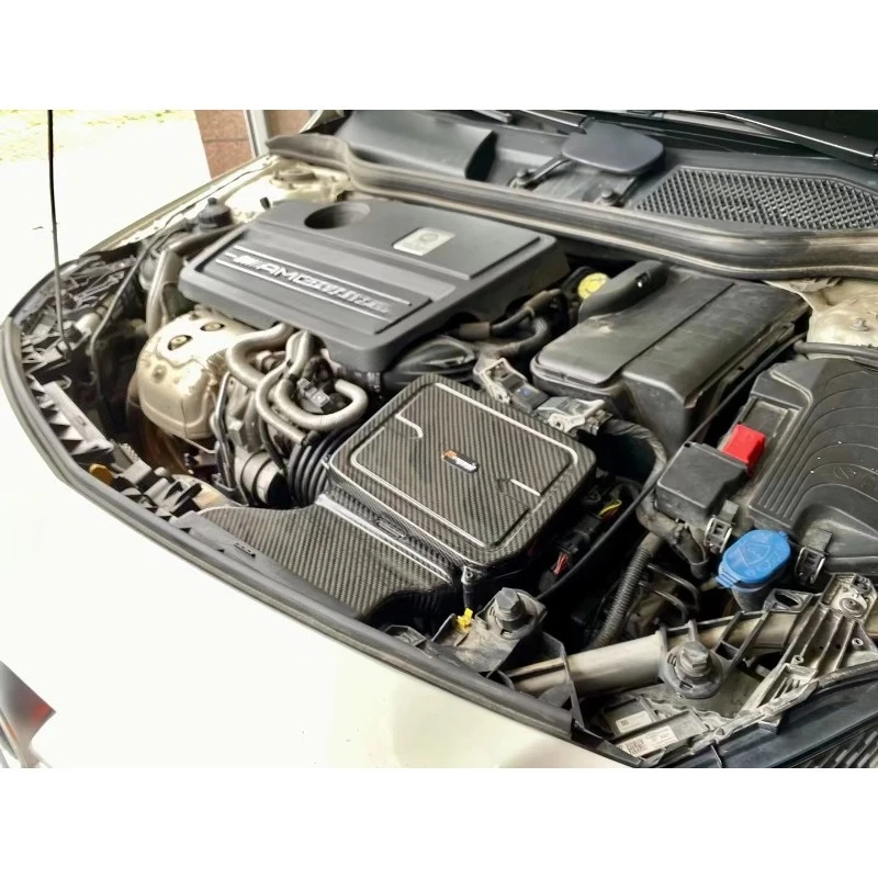 AMG A45 CLA45 W176 2.0T用オートエンジンシステム100%ドライカーボンファイバー製コールドエアインテークシステム