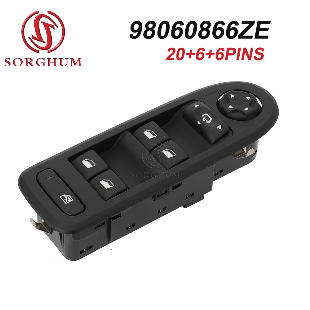 

SORGHUM Car Parts For Peugeot 208 308 2008 408（2009-2013) Electric Fold Power Window Master Control Switch 98060866ZE 96666289ZE