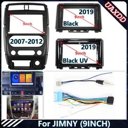 Car Radio Fascia Frame For SUZUKI 2007-2019 JIMNY 9 inch Stereo Panel Wire Harness Power Cable Adapter Canbus Decoder