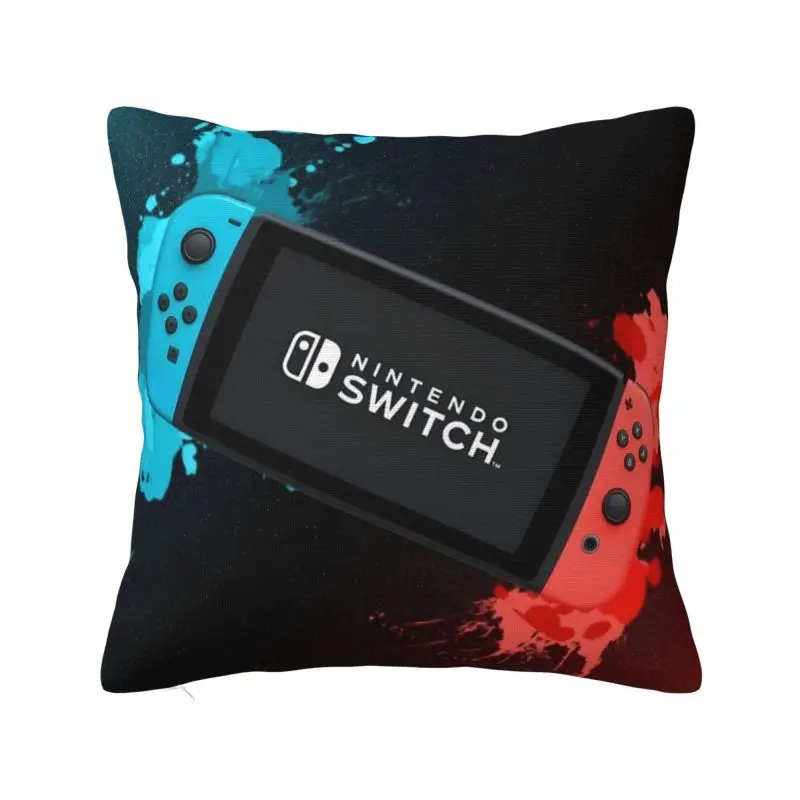 Custom Nordic Style Gamer Gaming Controller Cushion Cover 45x45cm Velvet Video Game Lover Gift Pillow Case for Sofa Car Square