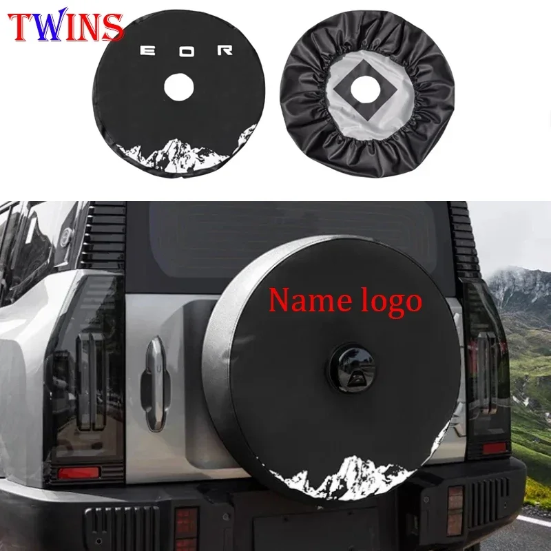 

Car Full-size Spare Tire Cover Leather Cover Leather Spare Tire Cover Exterior Accessories Fit for JETOUR Traveler T2 2023-2024