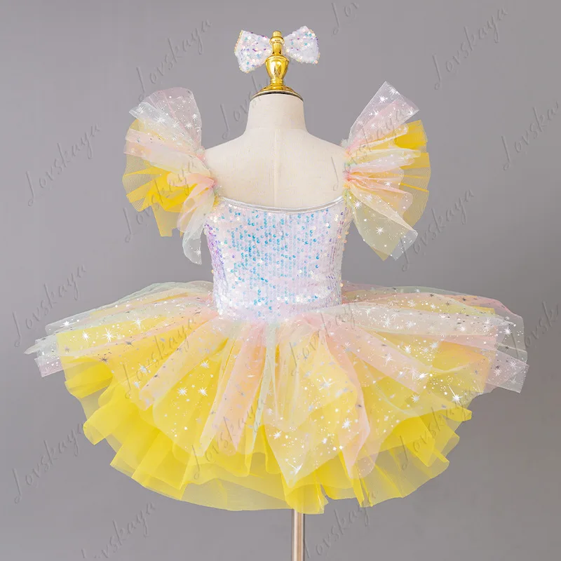 Falda de Ballet para niñas, ropa de actuación, falda de gasa hinchada, ropa de actuación para niños de guardería